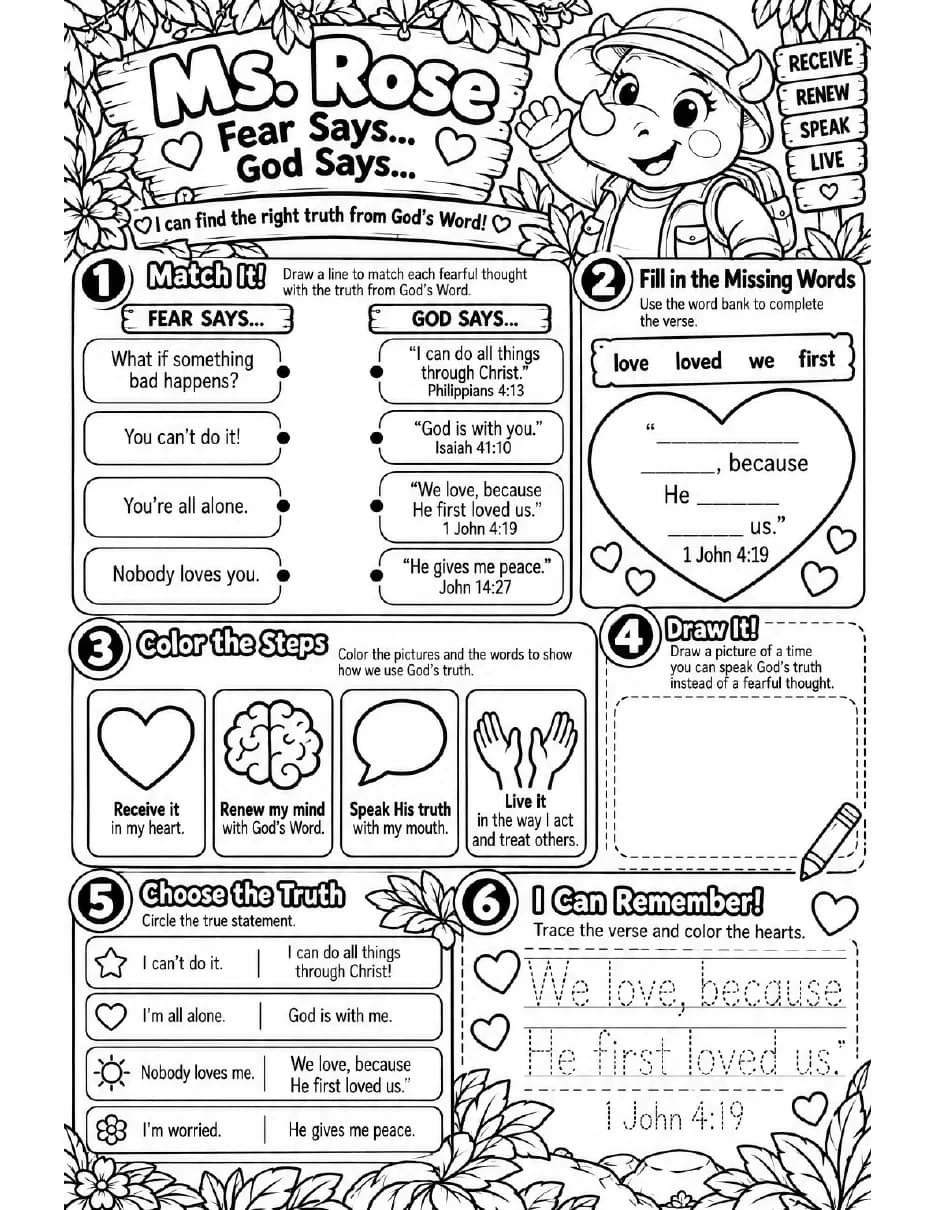Activity Sheet preview