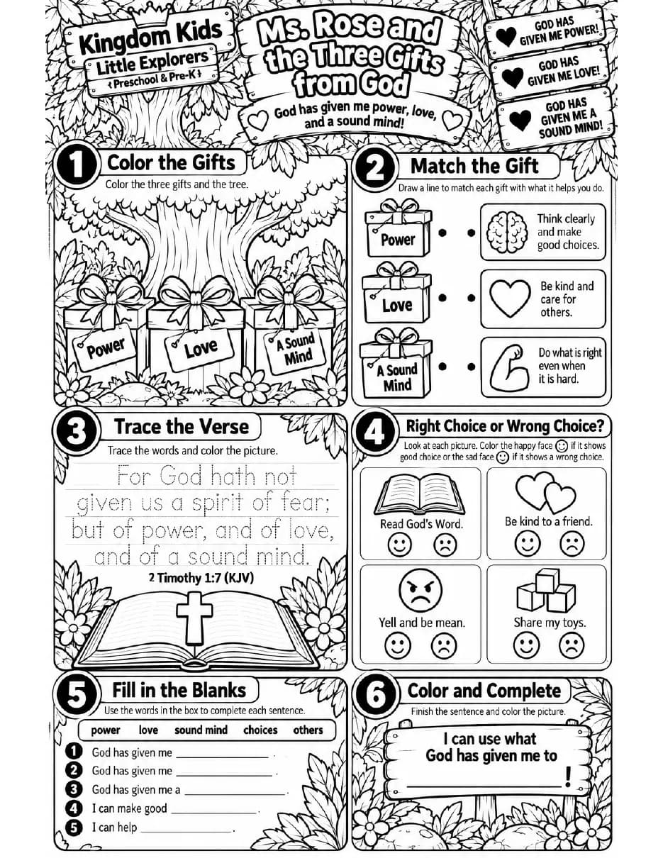 Activity Sheet preview
