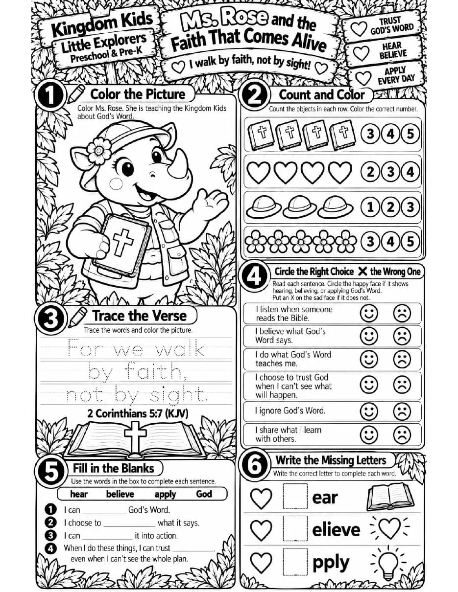 Activity Sheet preview